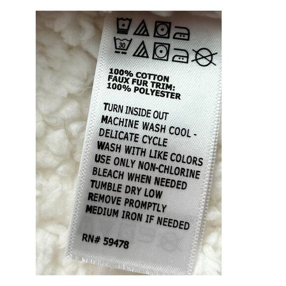 Tommy Bahama Sweater Jacket Size 3-6M Pink Herringbone Sherpa Lined Bunny Ears - Picture 9 of 10